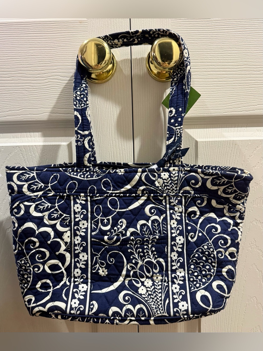Vera Bradley Mandy TWIRLY BIRDS NAVY Perfect Pocket Tote NWT